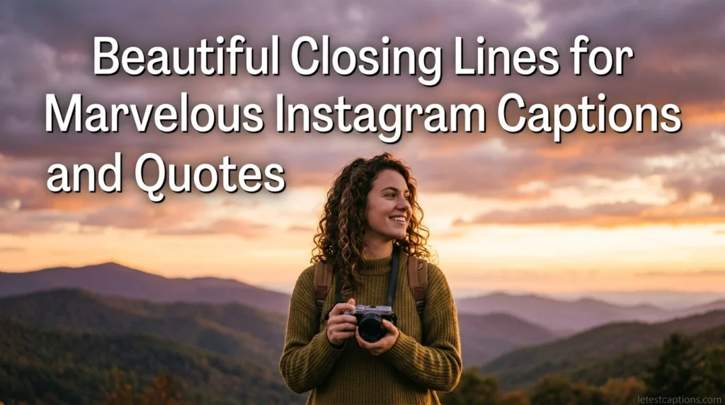 Beautiful Closing Lines for Marvelous Instagram Captions and Quotes