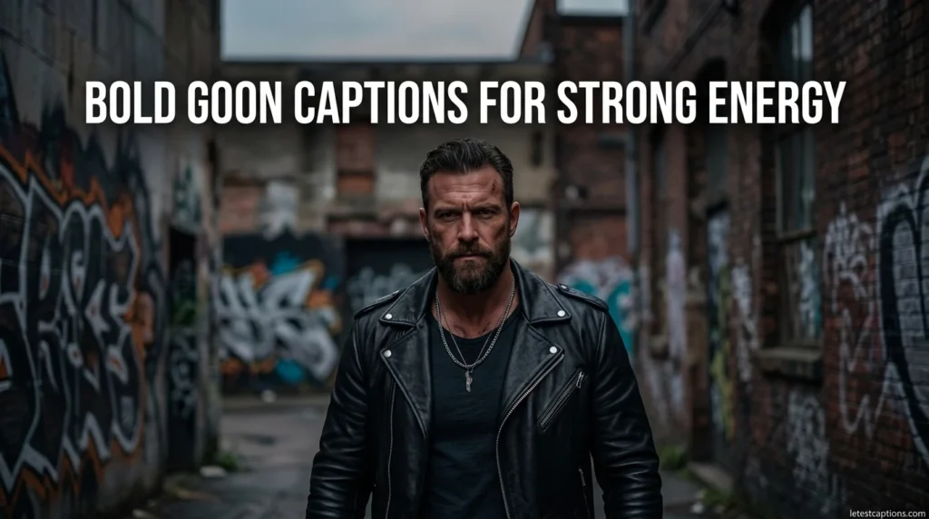 Bold Goon Captions for Strong Energy