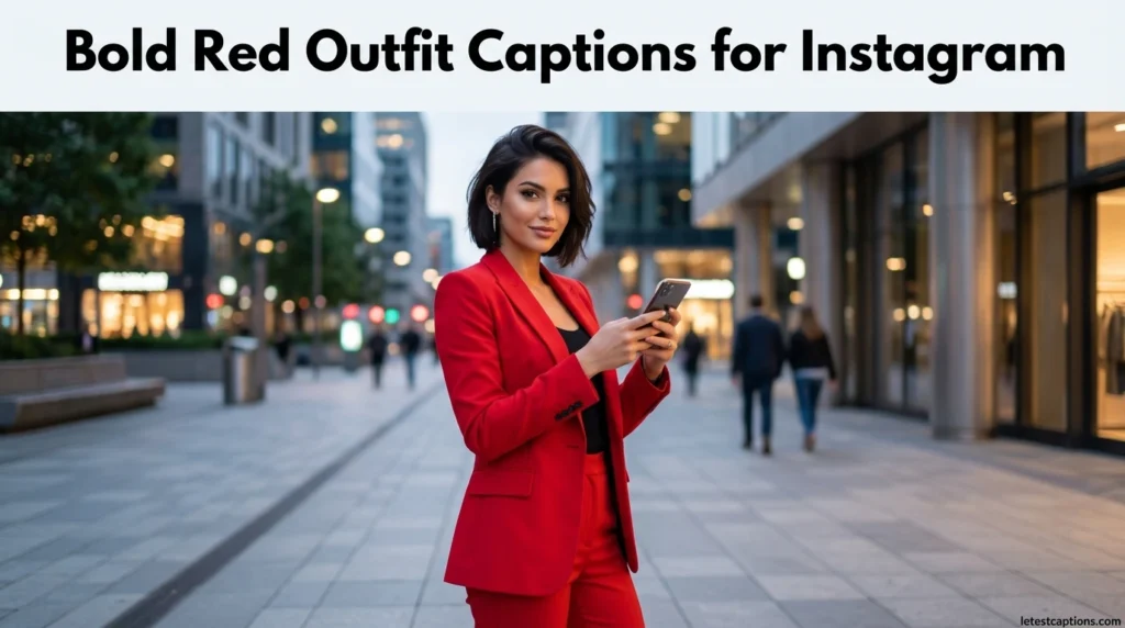 Bold Red Outfit Captions for Instagram