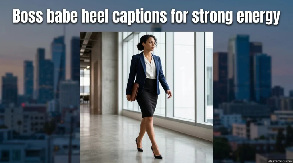 Boss babe heel captions for strong energy