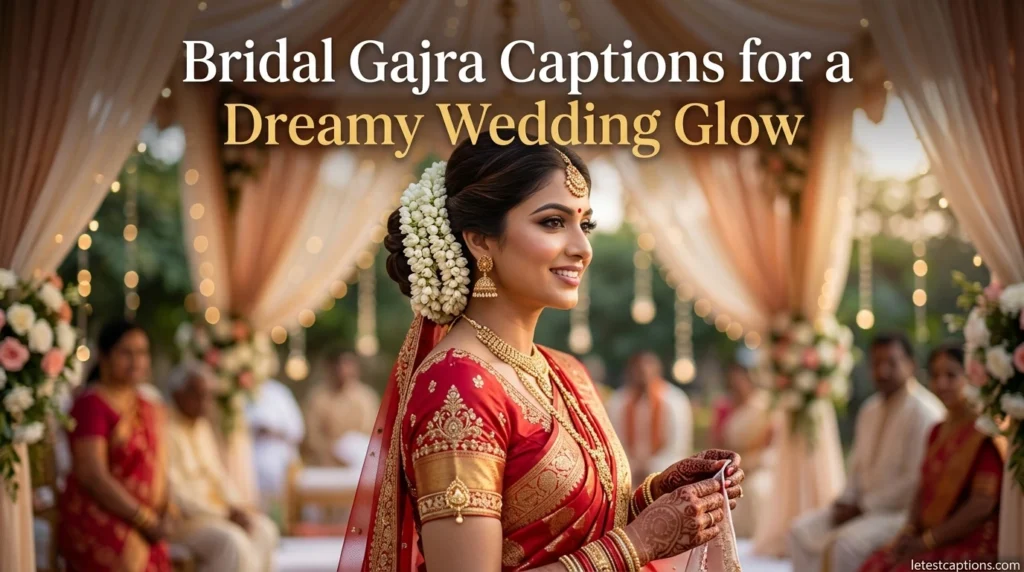Bridal Gajra Captions for a Dreamy Wedding Glow