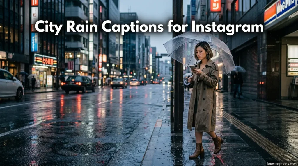 City Rain Captions for Instagram