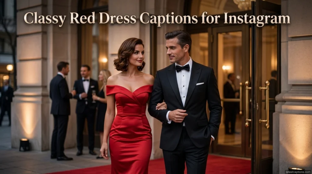 Classy Red Dress Captions for Instagram