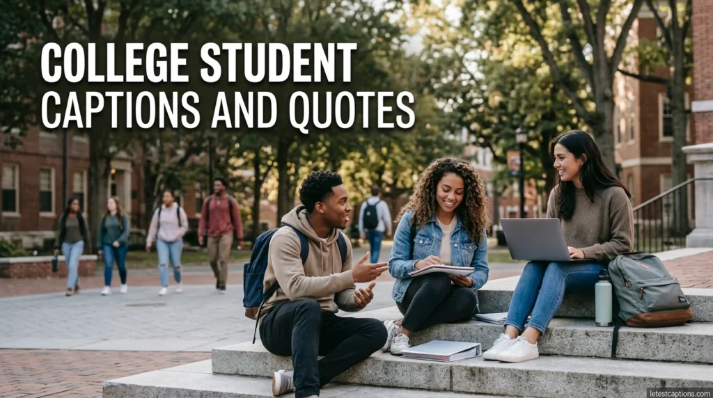 College Student Captions and Quotes