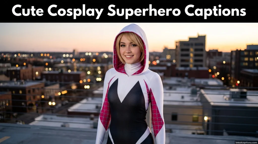 Cute Cosplay Superhero Captions