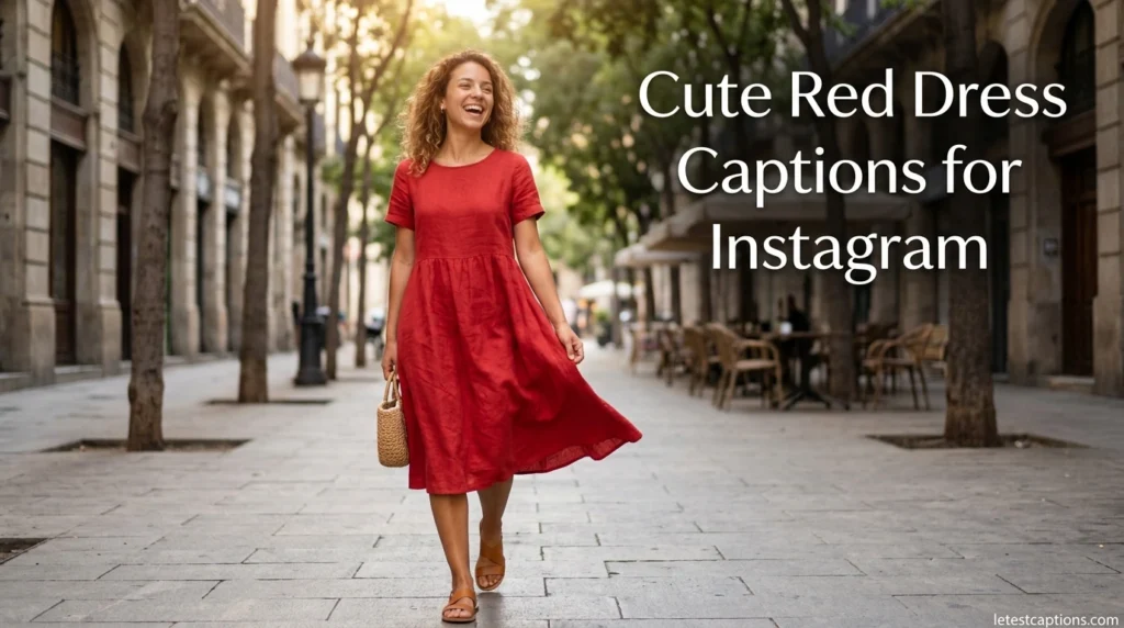 Cute Red Dress Captions for Instagram