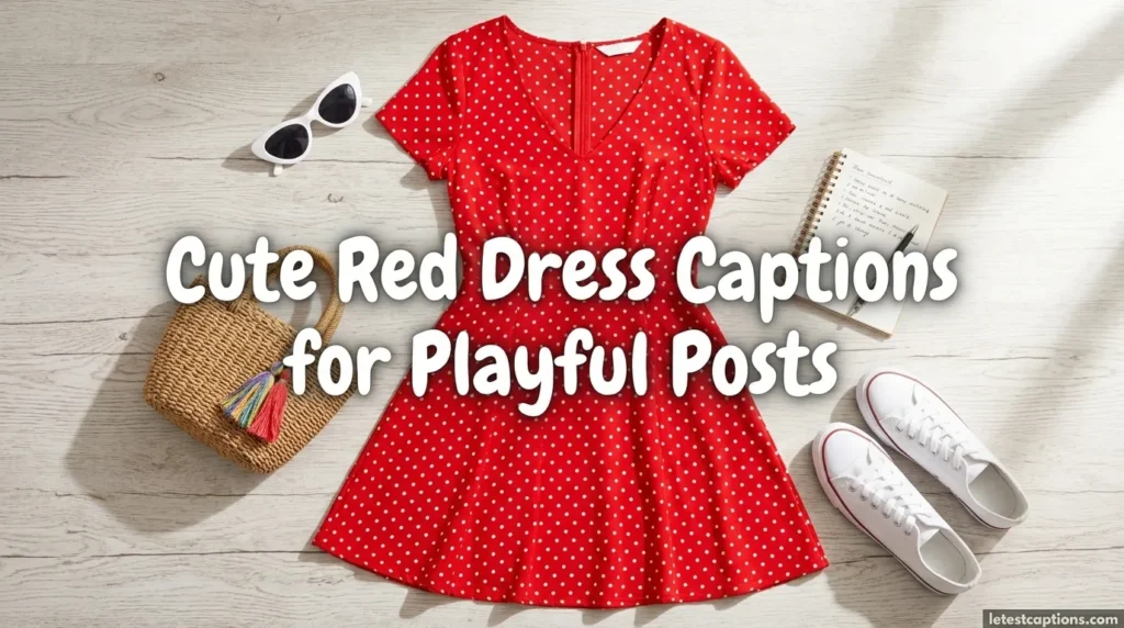 Cute Red Dress Captions for Playful Posts