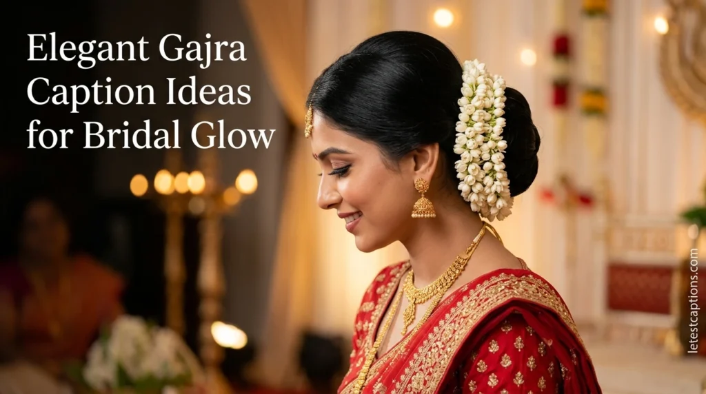 Elegant Gajra Caption Ideas for Bridal Glow
