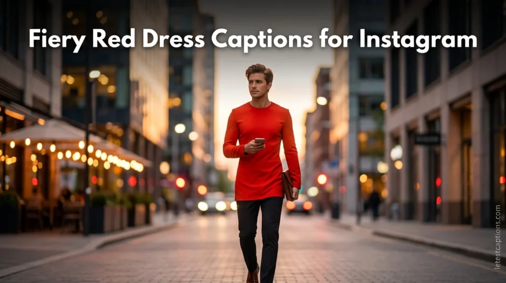 Fiery Red Dress Captions for Instagram
