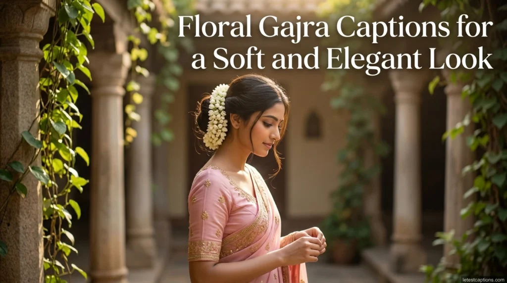 Floral Gajra Captions for a Soft and Elegant Look