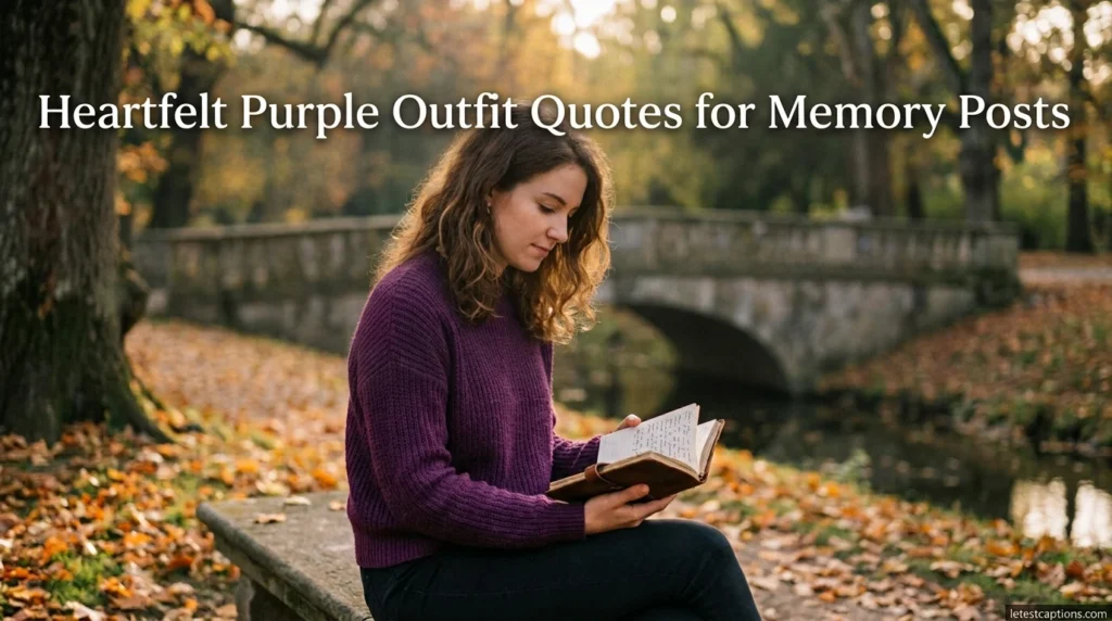 Heartfelt Purple Outfit Quotes for Memory Posts
