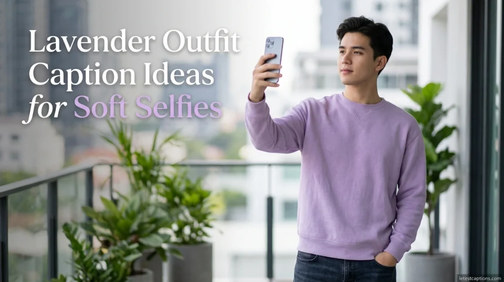 Lavender Outfit Caption Ideas for Soft Selfies