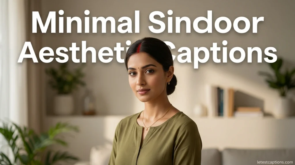 Minimal Sindoor Aesthetic Captions