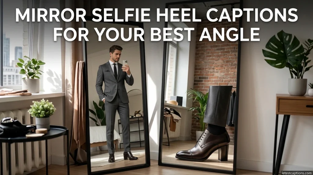 Mirror selfie heel captions for your best angle