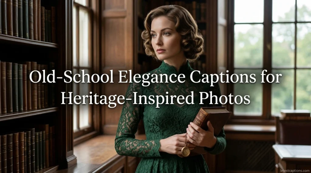 Old-School Elegance Captions for Heritage-Inspired Photos