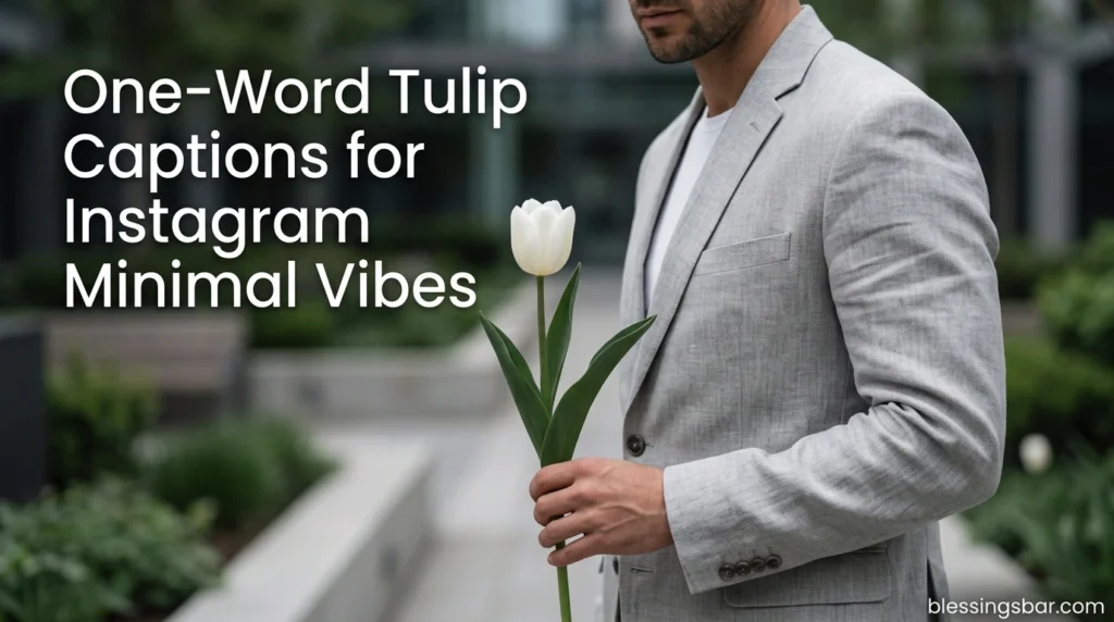 One-Word Tulip Captions for Instagram Minimal Vibes