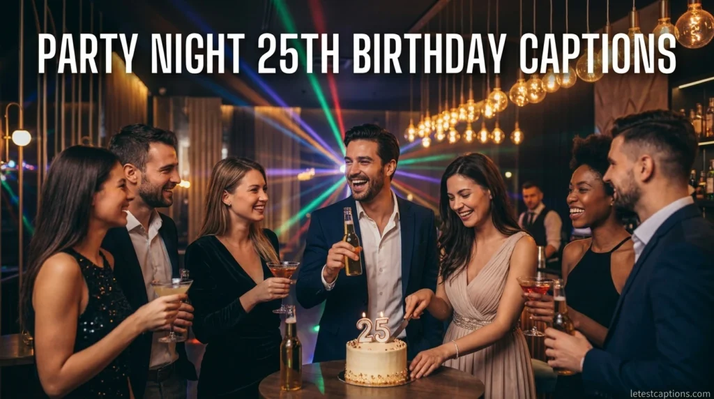 Party Night 25th Birthday Captions