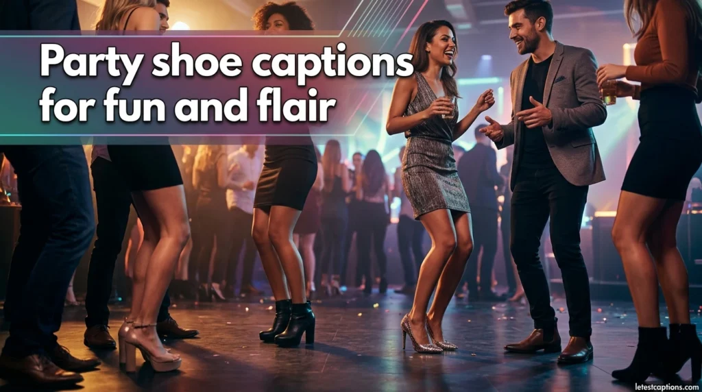 Party shoe captions for fun and flair