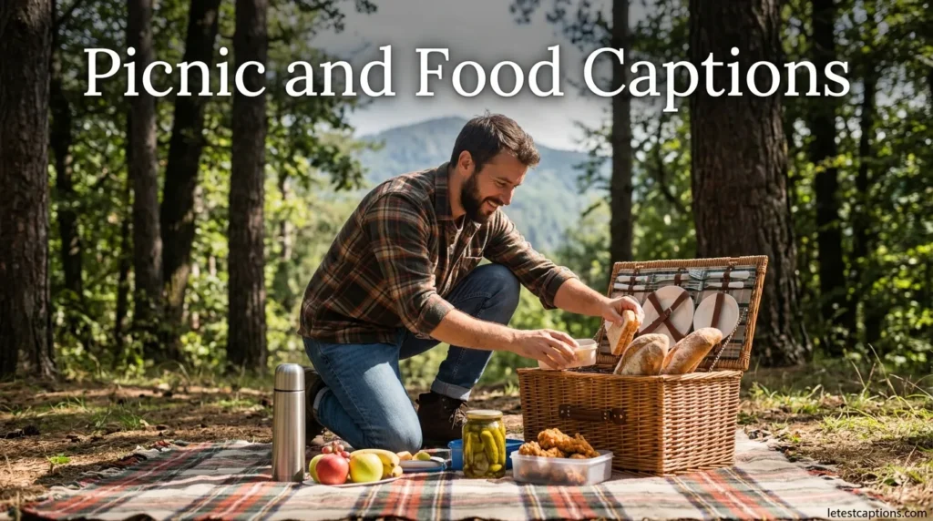 Picnic and Food Captions