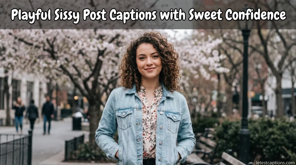 Playful Sissy Post Captions with Sweet Confidence