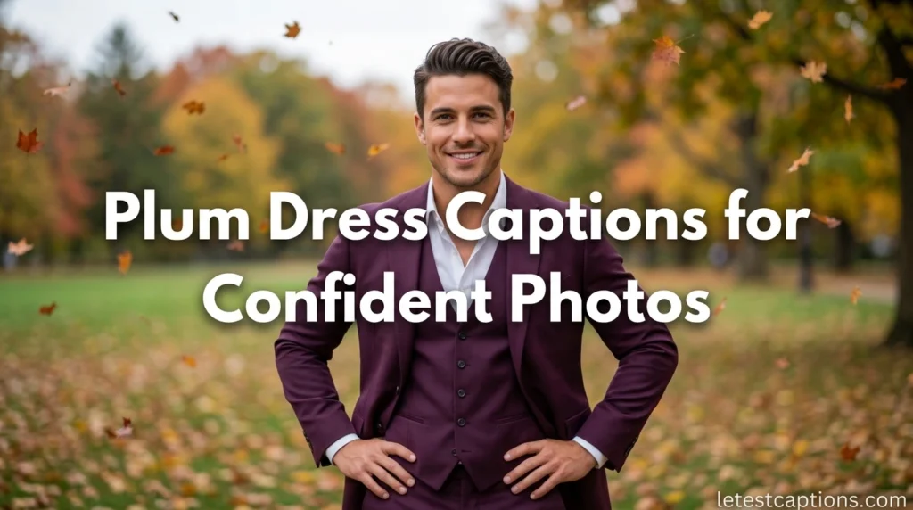 Plum Dress Captions for Confident Photos