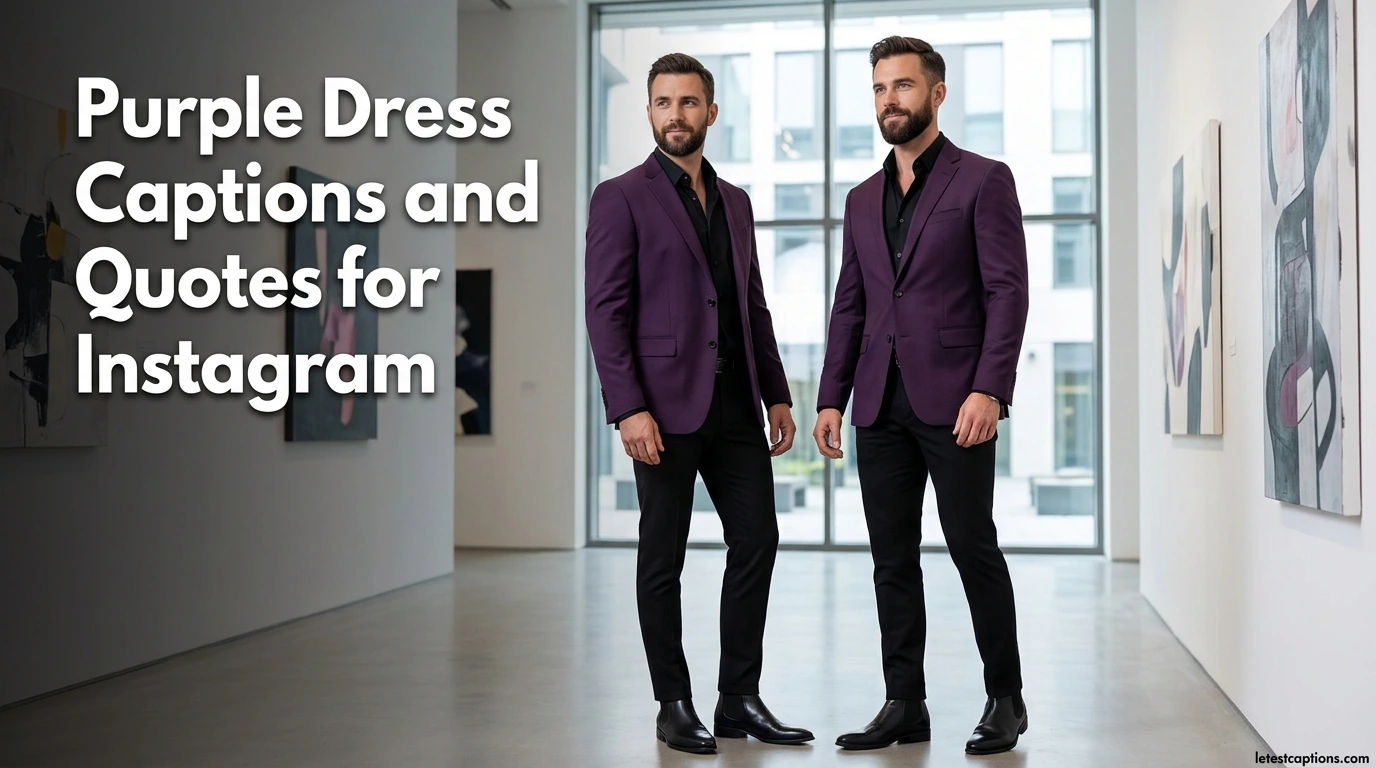 Purple Dress Captions and Quotes for Instagram