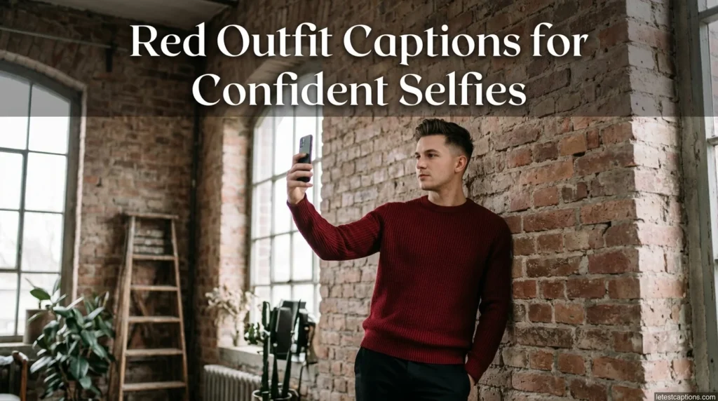 Red Outfit Captions for Confident Selfies