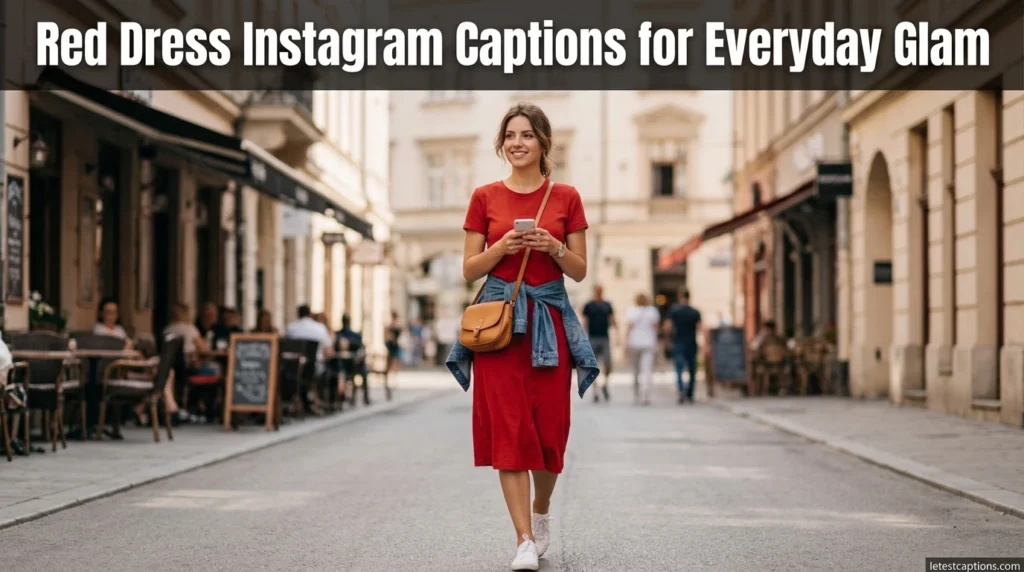Red Dress Instagram Captions for Everyday Glam