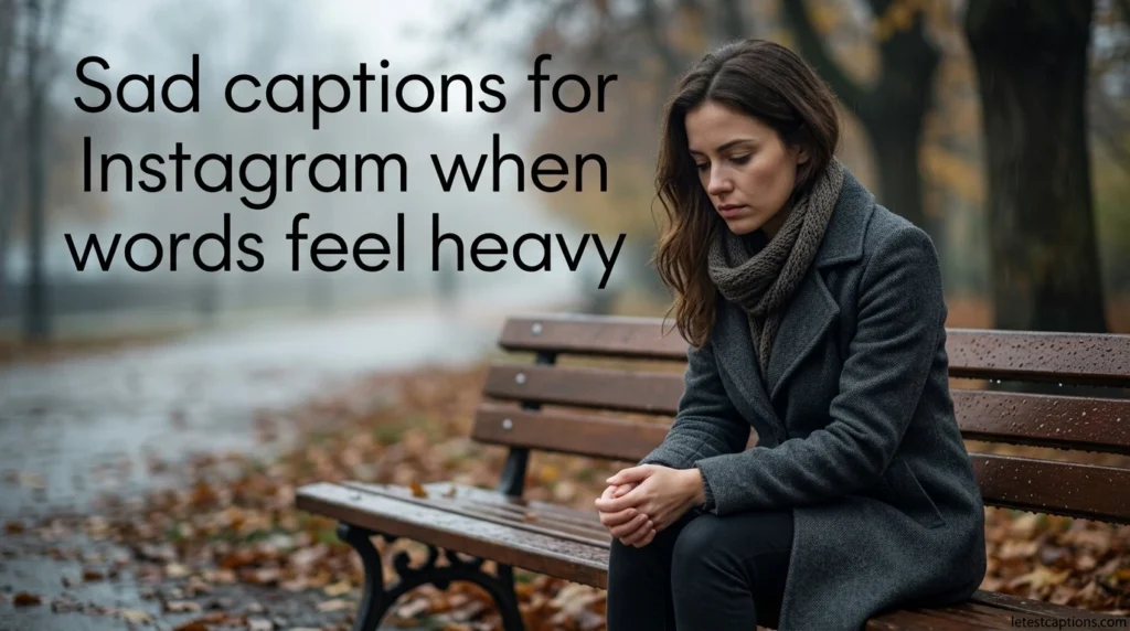 Sad captions for Instagram when words feel heavy