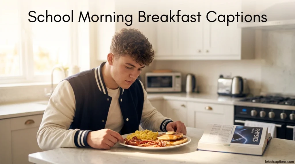 School Morning Breakfast Captions