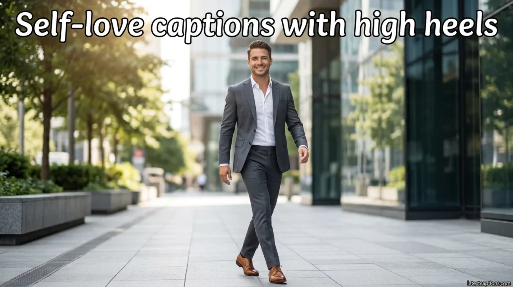 Self-love captions with high heels