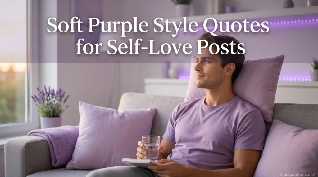 Soft Purple Style Quotes for Self-Love Posts