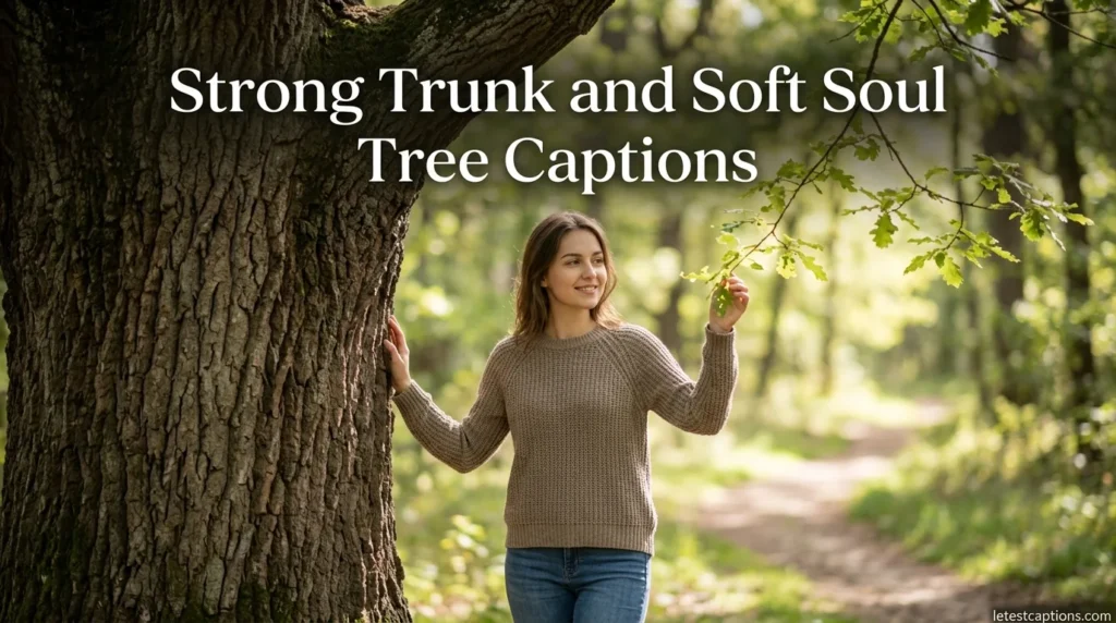 Strong Trunk and Soft Soul Tree Captions
