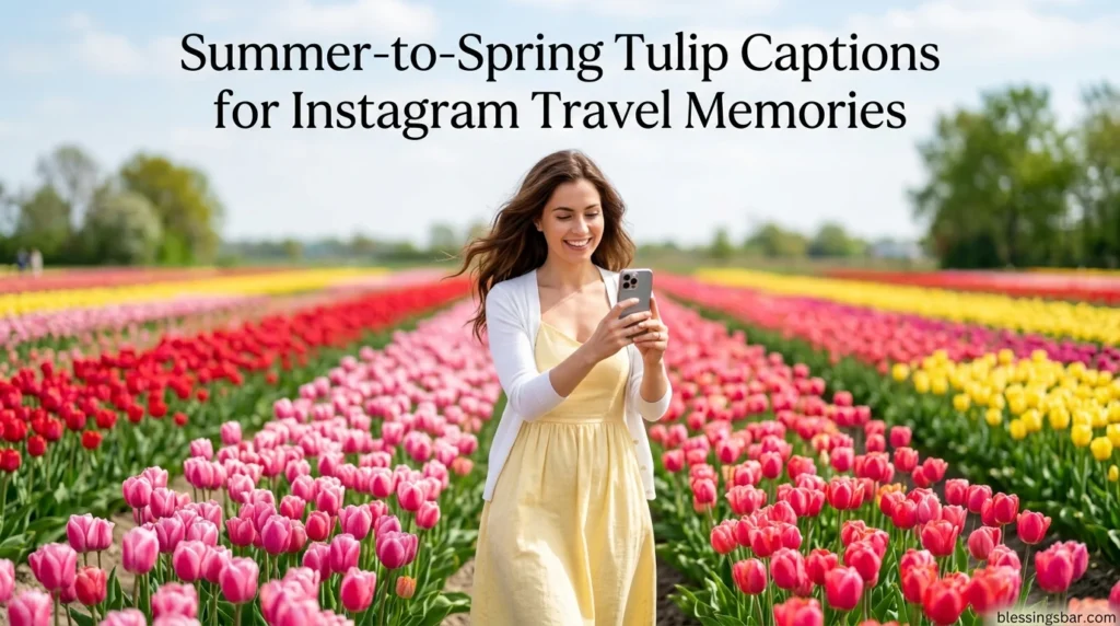 Summer-to-Spring Tulip Captions for Instagram Travel Memories