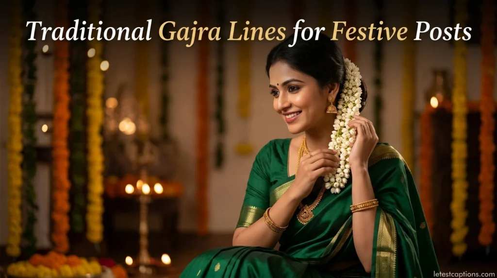 Traditional Gajra Lines for Festive Posts