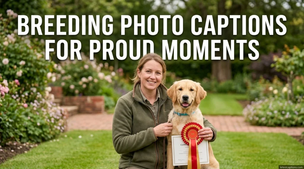 Breeding Photo Captions for Proud Moments