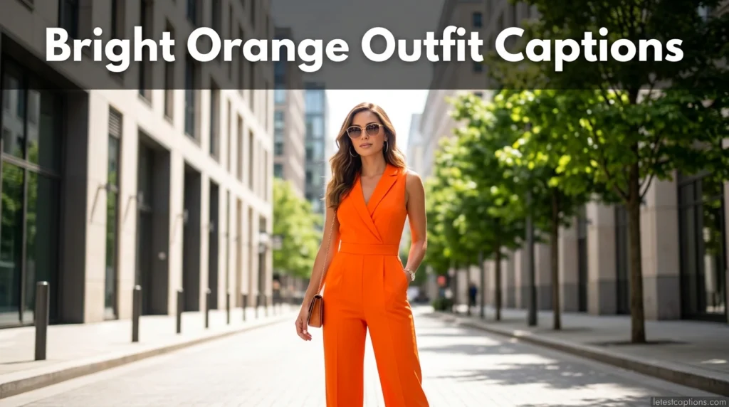Bright Orange Outfit Captions