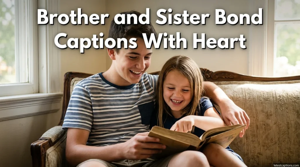Brother and Sister Bond Captions With Heart