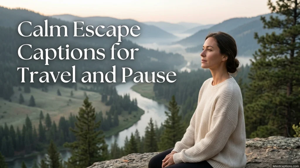 Calm Escape Captions for Travel and Pause