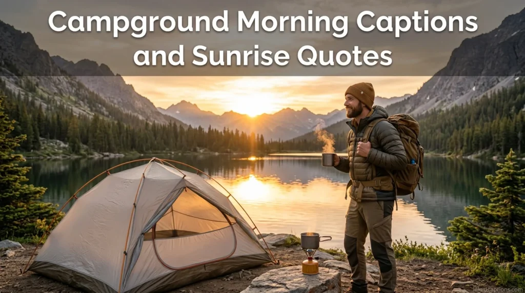 Campground Morning Captions and Sunrise Quotes
