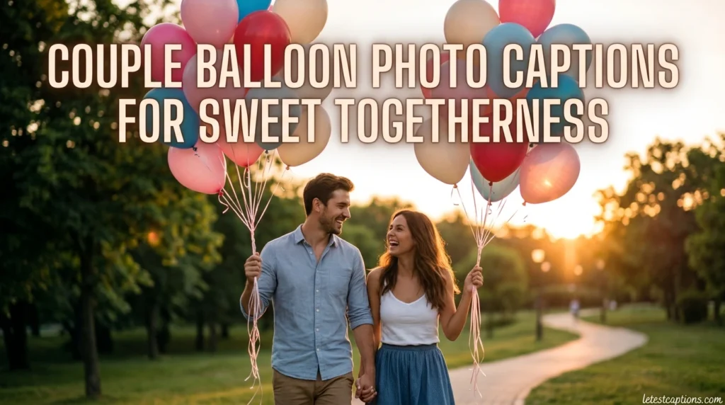 Couple Balloon Photo Captions for Sweet Togetherness