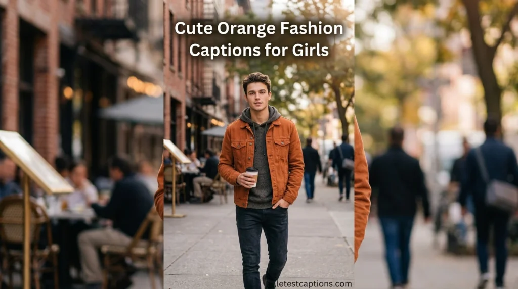 Cute Orange Fashion Captions for Girls