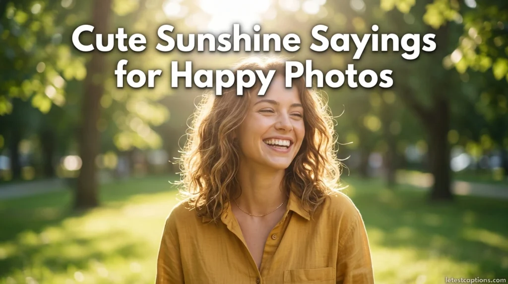 Cute Sunshine Sayings for Happy Photos