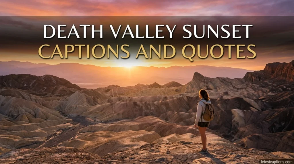 Death Valley Sunset Captions and Quotes