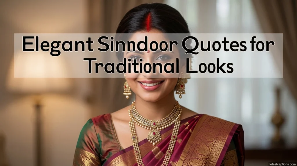 Elegant Sindoor Quotes for Traditional Looks