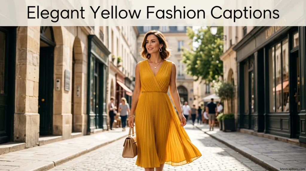Elegant Yellow Fashion Captions
