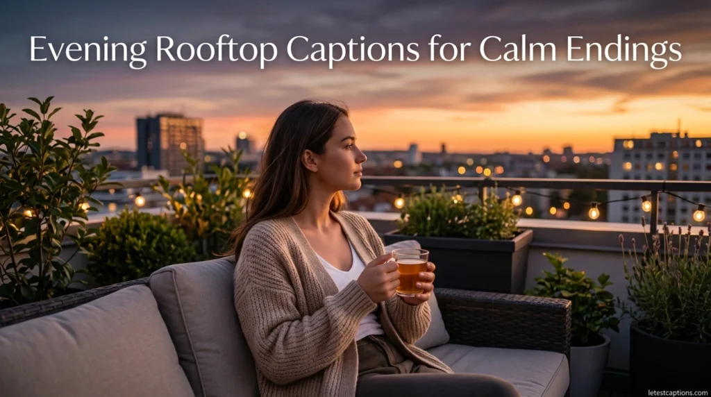 Evening Rooftop Captions for Calm Endings