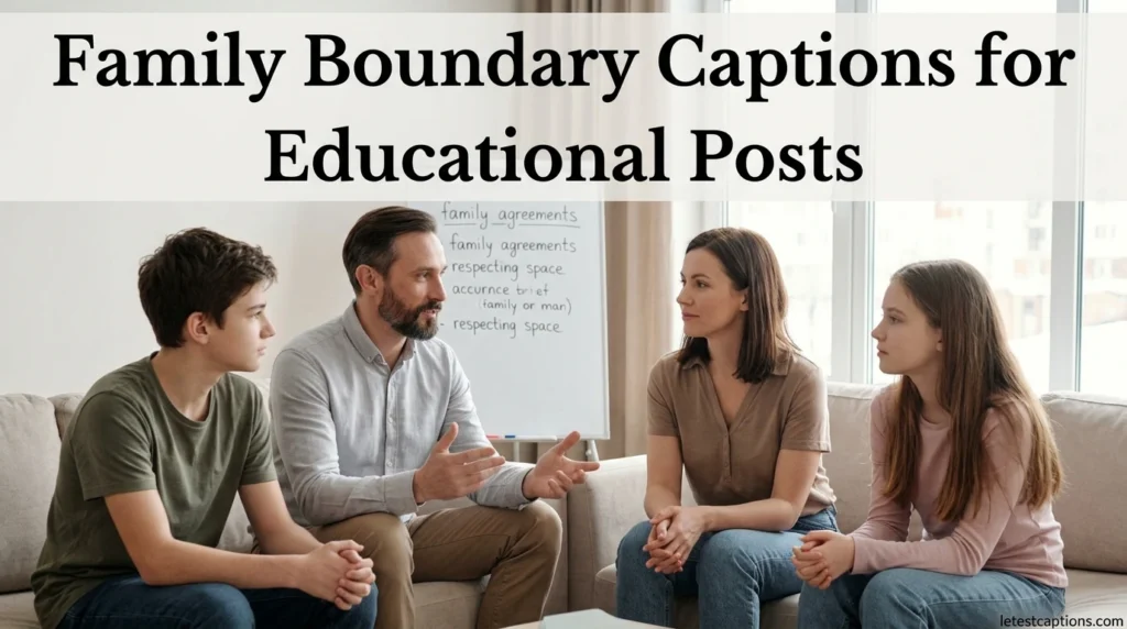 Family Boundary Captions for Educational Posts