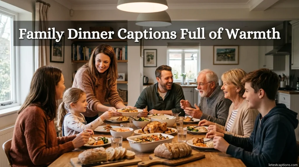 Family Dinner Captions Full of Warmth