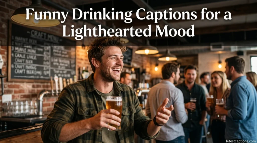 Funny Drinking Captions for a Lighthearted Mood